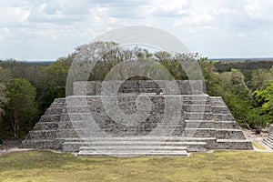 Flat-top Mayan pyramid