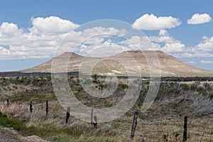 Flat Top Mountains in Desert