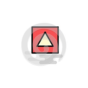 Flat Traingle shape Icon. Vector