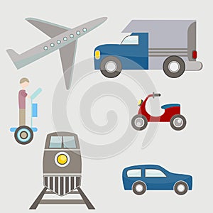 Flat Transportation Icons