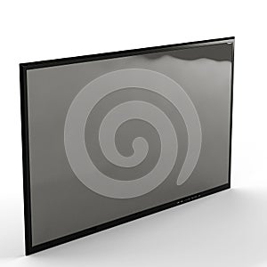 Flat TV isolated on a white background.