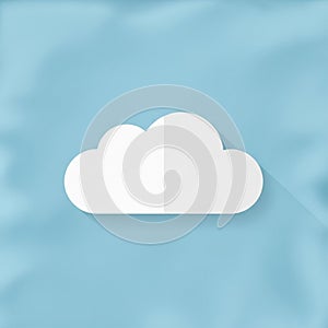 Flat two dimensional design with a subtle shadow cast to the