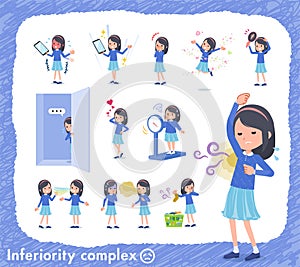 Flat type Blue clothes headband girl_complex