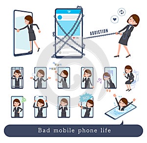 Flat type business women_Bad mobile