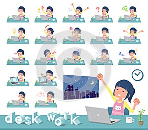 Flat type Childminder women_desk work