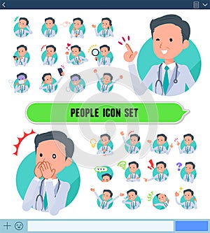 Flat type Doctor old man_icon
