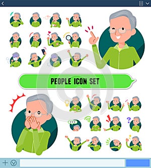 Flat type grandpa green Sportswear_icon