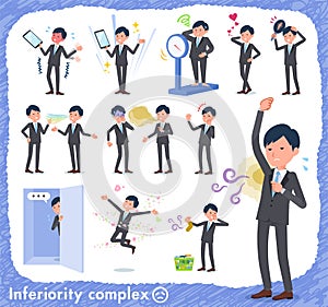 Flat type Gray suit businessman_complex