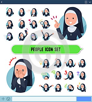 Flat type Nun women_icon
