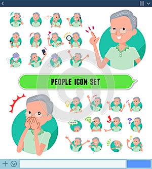 Flat type patient old men_icon