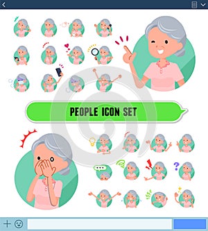 Flat type patient senior woman_icon