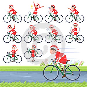 Flat type Santa Claus Costume mom_road bike