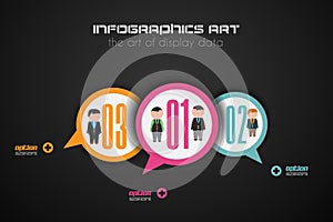 Flat UI design concepts for unique infographics