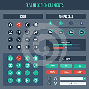 Flat UI design elements