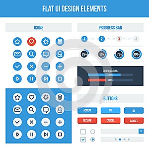 Flat UI design elements