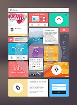 Flat ui kit for responsive web design