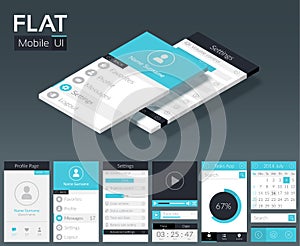 Flat UI Mobile Design Template