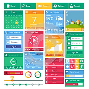 Flat user interface template