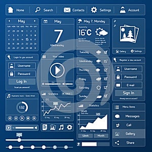 Flat user interface template