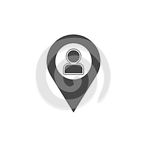 Flat user location icon, User location icon