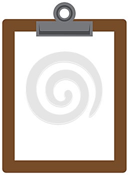 Flat Vector Cartoon Clipboard