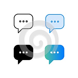 Flat vector chat message bubbles icon isolated