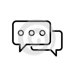 Flat vector chat message bubbles icon isolated on white background