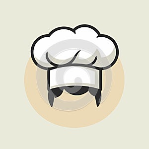 Chef hat clean minimal vector illustration