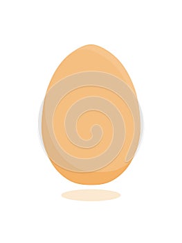 Flat vector chicken egg