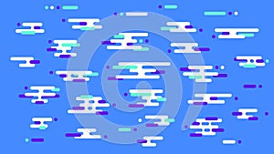 Flat Vector Clouds. Abstract Cloudsky. Template For Flat Design