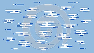 Flat Vector Clouds. Abstract Cloudsky. Template For Flat Design