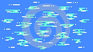 Flat Vector Clouds. Abstract Cloudsky. Template For Flat Design