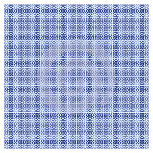 Flat Vector Computer Generated Hilbert curve L-system Fractal