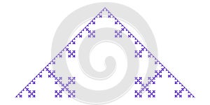 Flat Vector Computer Generated L-system Minkowski Curve Fractal Generative Art