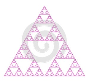 Flat Vector Computer Generated Sierpinski's Triangle L-system Fractal