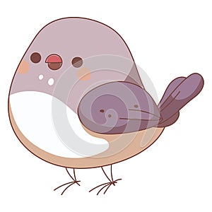 Cute little bird cartoon vector illustration