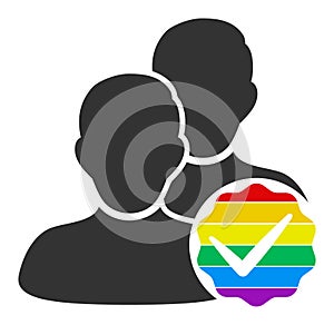 Flat Vector For Gays Only Icon