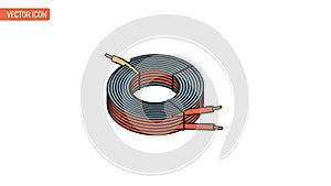 Inductor Coil Electrical Component Vector Icon