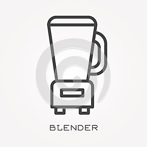 Flat vector icons with blender