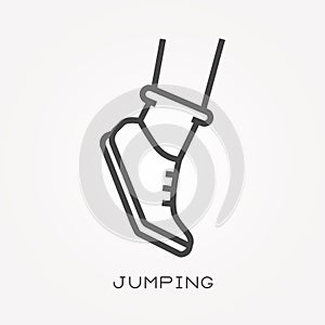 Flat vector icons with jumping