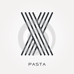 Flat vector icons with pasta