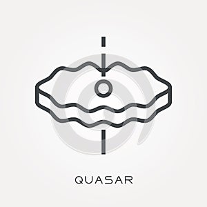 Flat vector icons with quasar