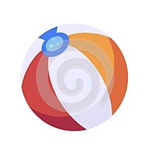 Flat vector illustration of beach ball.