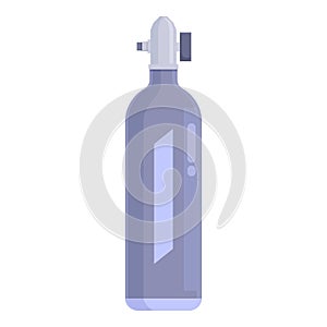 Flat vector illustration of a blue soda siphon, isolated on white