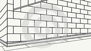 Flat Vector Illustration of a Brick Wall, vector design Generative AI
