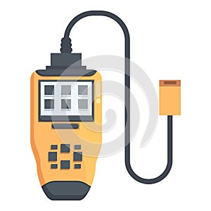 Flat vector illustration of a digital multimeter, an essential tool for electronic diagnostics