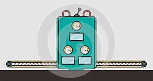 A Flat Vector Illustration Of Factory Machine photo