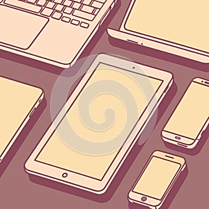 Flat Vector Illustration Of Smart Device Technolog (1
