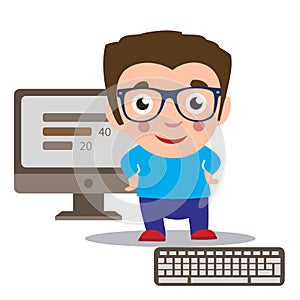 Young programmers coding a new project
