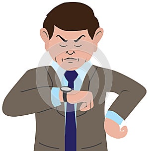 Flat Vector Irritated Businessman